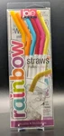 Joie Msc Rainbow Reusable Silicone Straws With Cleaning Brush, Set Of 6, Bnip New. Price: $15.00.