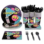 144 Piece Love Theme Party Decorations, Retro 1990S Birthday Plates, New. Price: $20.79.