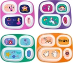 4 Melamine For Kids Girls, Plastic Mealtime Divided Plates, Dinnerw New. Price: $28.61.