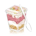 Legredic 50PACK 5OZ Plastic Dessert Cups With Lids And Spoons, Clear Parfait App New. Price: $22.99.