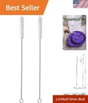 Heavy-duty Cleaning Brushes 2 Pack, Perfect For Metal & Silicone Straws New. Price: $6.99.