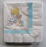 Precious Moments 16 Paper Cocktail Napkins 5" Square Vintage 1989 Hallmark New. Price: $12.00.