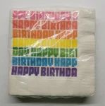 Vintage American Greetings Party Maid Beverage Napkins Rainbow Happy Birthday New. Price: $9.99.