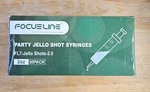 Focusline 50 Pack Jello Shot SYRINGES,2 Oz Capacity Plastic Glasses, Unused New. Price: $30.00.
