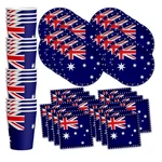 Australian Flag Birthday Party Supplies Set For 16 - Plates, Cups & Napkins New. Price: $30.99.