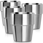 Stainless Steel Insulated 10 Oz Stackable Cups Set Of 4 Smal New. Price: $30.19.