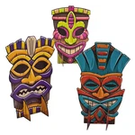 Fun Express 6 1/4" 10" Tiki Party Bright Colors Mask Centerpieces - 3 Pc. New. Price: $16.72.