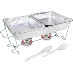 Sterno Buffet Kit Disposable Chafing Dish Set 4-HOUR Food Warmers New. Price: $27.00.
