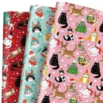 Jarthenaamcs Christmas Cat Wrapping Paper Red Pink Blue Pet Gift B... New. Price: $14.58.