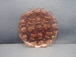 Laura Glass Crystal Dark Pink Embossed Flowers Salad Plate 7/8" Unspecified. Price: $11.96.
