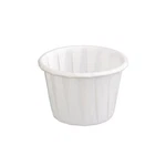 Genpak 250 Piece F100 Capacity Pleated Paper Portion Cup, 1" H, Oz, White New. Price: $18.42.