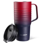 Haushof 24 Oz Travel Cup With Handle Stainless Steel Double Wall Mugs New. Price: $20.99.