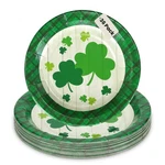 36-COUNT Disposable St. Patrick's Day Paper Dessert Plates, Shamrock Green Pl... New. Price: $9.40.