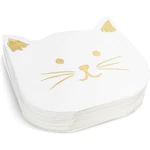 Blue Panda Cat Napkins For Parties & Cocktails 6.5 X Inches, Gold,white New. Price: $17.99.