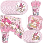 141PCS Melody Parties Party Tableware Disposable Dinnerware Plates Cups... New. Price: $45.60.