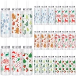 Kochorie 24 Pieces 16.9 Oz Christmas Plastic Cups With Lids And Medium, Clear New. Price: $56.76.