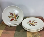 Bread Plates 6.25 Inch Set Of Thanksgiving Autumn Fall Leaves Perfect! Used. Price: $19.99.