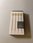 Viski Art Deco Cocktail Picks Set Of 4 Gold Plated Garnish New. Price: $14.99.
