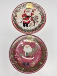 2 Vintage Hallmark Christmas Santa Claus 9 Dinner Paper Plates Nos Woodland New. Price: $18.00.