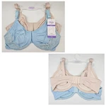 2 Pack Olga Warners Light Blue + Beige Underwire Full Cover Bra Set 38C 38D 40DD New. Price: $49.95.