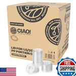 Ciao! Pet Clear Portion Lids For 1.5-2OZ Cups Case Of 2,500 New. Price: $81.10.