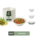 Disposable Paper Bowls 12 Oz Compostable Bagasse Heavy Duty Soup 200 Ct New. Price: $28.49.