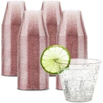 9 Oz Disposable Plastic Party Cups,old Fashioned Designed Tumblers, Rose Gold... New. Price: $48.79.