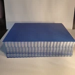 Case Of 1000 Disposable Scalloped Edge Paper Placemats 10"X14" (blue) New. Price: $64.00.