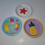 New 3 Pkgs Summer Paper Plates Lot Pineapple Popsicles Stars 4TH July Picnic. Price: $12.71.
