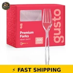 Gusto Heavy Duty Clear Plastic Forks 200-PACK New. Price: $42.99.