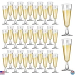 40 Pack Clear Plastic Champagne Flutes 5.5 Oz Disposable Wedding Party Cups New. Price: $31.35.