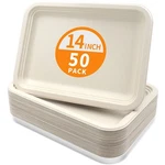 Celel 50 Pack 14 Inch Disposable Food Trays For Party, Large Paper Plates ... New. Price: $42.27.
