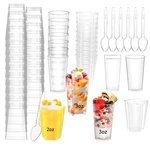 Alexpre 240 Packs 2/3 Oz Mini Dessert Cups With Spoons, Square/round/five-pointe New. Price: $44.89.