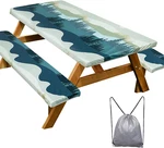 Picnic Table With Bench Covers Camping Essentials Waterproof Windproof New. Price: $41.53.