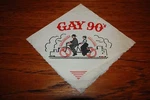 Vintage Gay 90'S Bar Long Beach, Ca Paper Cocktail Napkin Used. Price: $9.95.