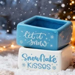 Fysuimu Winter Mini Candy Dish Set Of 2 Bowl White Blue Snowflake Kisses New. Price: $29.88.