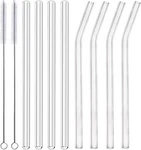 Alink Glass Smoothie Straws, 10" X Long Reusable Clear Wide, New. Price: $11.35.