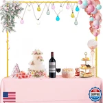 Hxxuyy 33-100" Gold Adjustable Over Rod Stand W/clamps Backdrop Decor New. Price: $48.65.