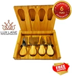 4 Piece Cheese Knife Set Wooden Case Cutting Board Perfect Knives Fork Slicer Brand. Price: $22.82.