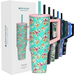 Elemental 40 Oz Tumbler With Handle Straw - Spill Proof Insulated Stainle... New. Price: $45.88.