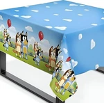 Unique Bluey Rectangular Plastic Table Cover 54" X 84" - Birthday Party Supplies New. Price: $10.99.