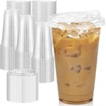 Dealusy 100 Pack - 20 Clear Plastic Cups With Lids, Sturdy & Oz, New. Price: $40.44.