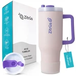 Zitr 40 Oz Tumbler With Handle Straw Leak Proof Ounces, Pink New. Price: $30.24.