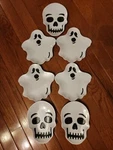 Halloween Skull Ghost Appetizer Side Plates Set Of 7 Way Celebrate New. Price: $13.99.