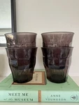 Set Of 4 New Grey Duralex Picardie Tumbler Gobelet Glasses, Made In France. Price: $22.95.