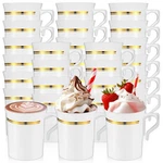 24 Pcs Plastic Coffee Cups With Rim 8 Oz Disposable Mugs Handle D... New. Price: $42.19.