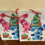 Vintage Hallmark Blues Clues Holiday Gift Bag 2002 Set Of New. Price: $25.00.
