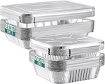 24 Pack Disposable Aluminum Pans W/ Lids Combo Set- 12 Large 9X13 Foil Half New. Price: $39.18.