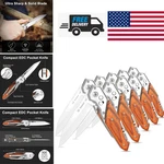 Lightweight Folding Knives 10 Pack Wooden Handle Perfect For Camping Hiking New. Price: $77.89.