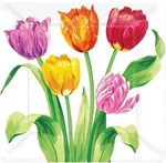 Amscan Bright Tulips Square Plate, 10", Multicolor New. Price: $13.95.
